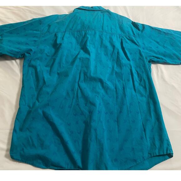 Columbia Sailfish Pattern Short Sleeve Button Up SZ XL - Picture 5 of 8
